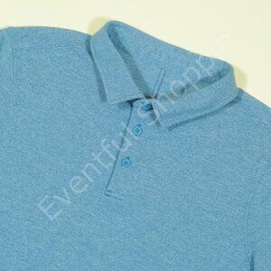 Lululemon Evolution Polo Shirt Mens S Blue Pique Mesh Short Sleeve